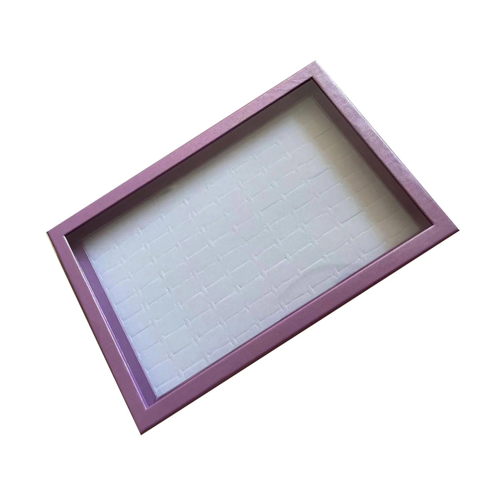 12 -100Slot Velvet Sponge Ring Display Box Cardboard Jewelry Storage Case Holder Showcase Ring Cufflink Jewelry Tray: plum