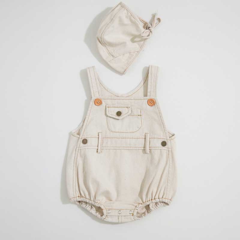 MILANCEL Baby Kleding Denim Babybodysuit Mouwloze Baby Meisjes Bodysuits Korte Stijl Peuter Jongens Kleding