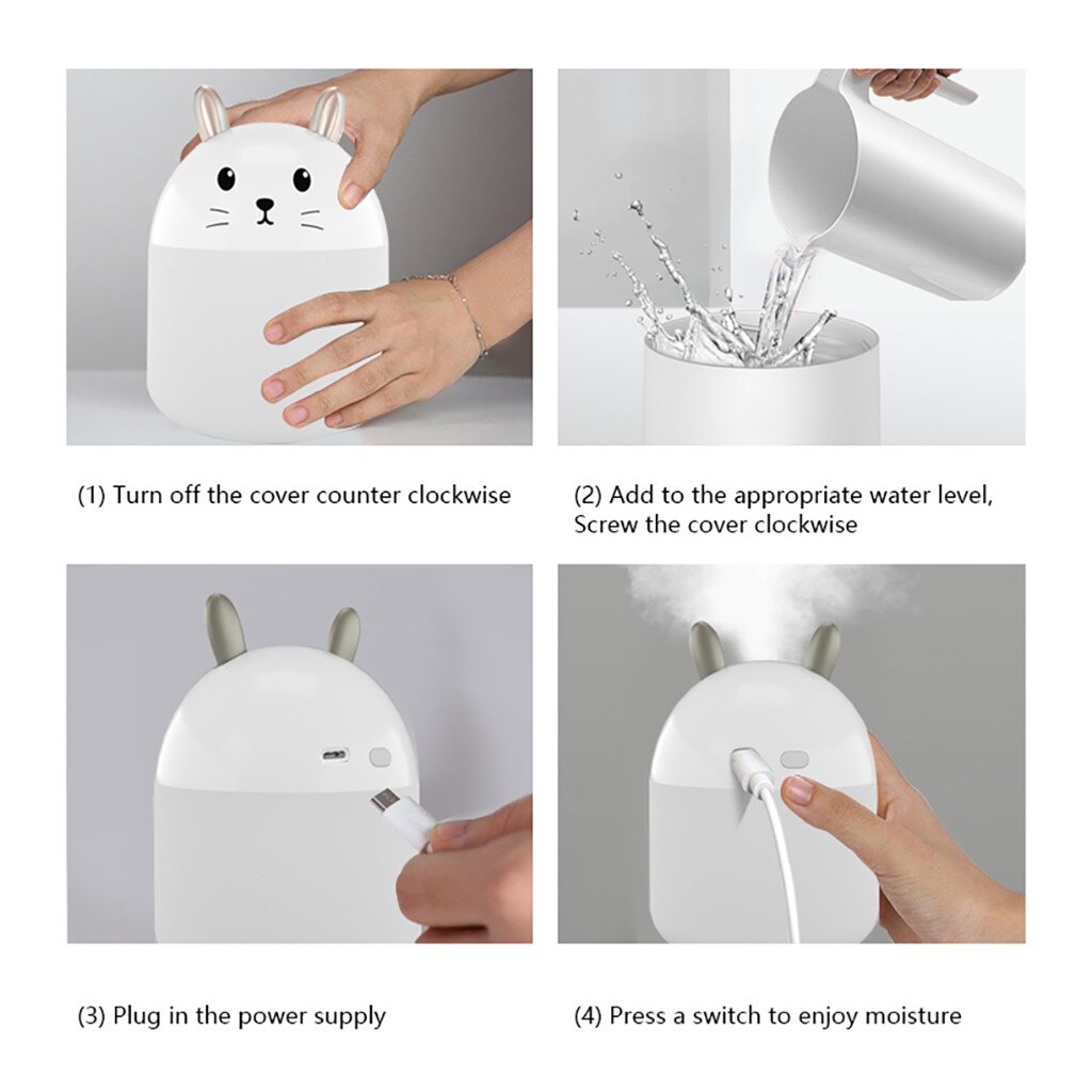 4# Large Air Diffuser Usb Capacity Small Portable Alcohol Humidifier For Home Bedroom Mini Humidifier Nawilzacz Powietrza