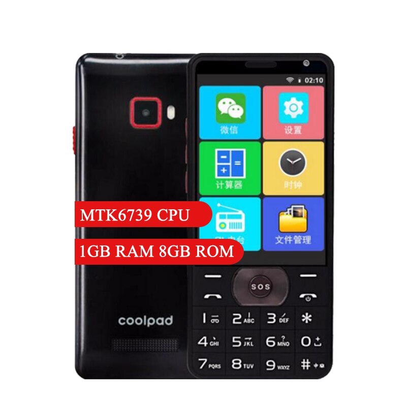 Coolpad c558 4g smartphone 1gb ram 8gb rom 3.5 polegada dupla sim 1800mah 2mp câmera traseira cpu mtk6739 celular