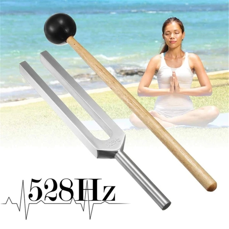 528Hz Aluminium Emotionele Frequentie Healing Stemvork Chakra Hamer Bal Voor Oor Zorg Medische Neurologische Instrument