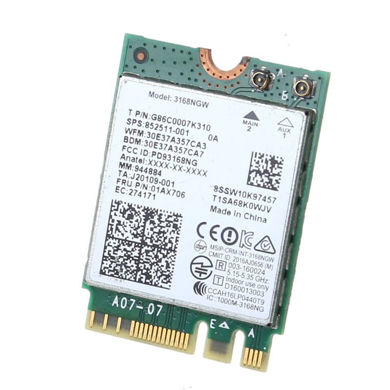 per Intel 3168 AC 3168NGW NGFF M.2 802.11ac senza fili Scheda Wifi doppio gruppo musicale Adattatore