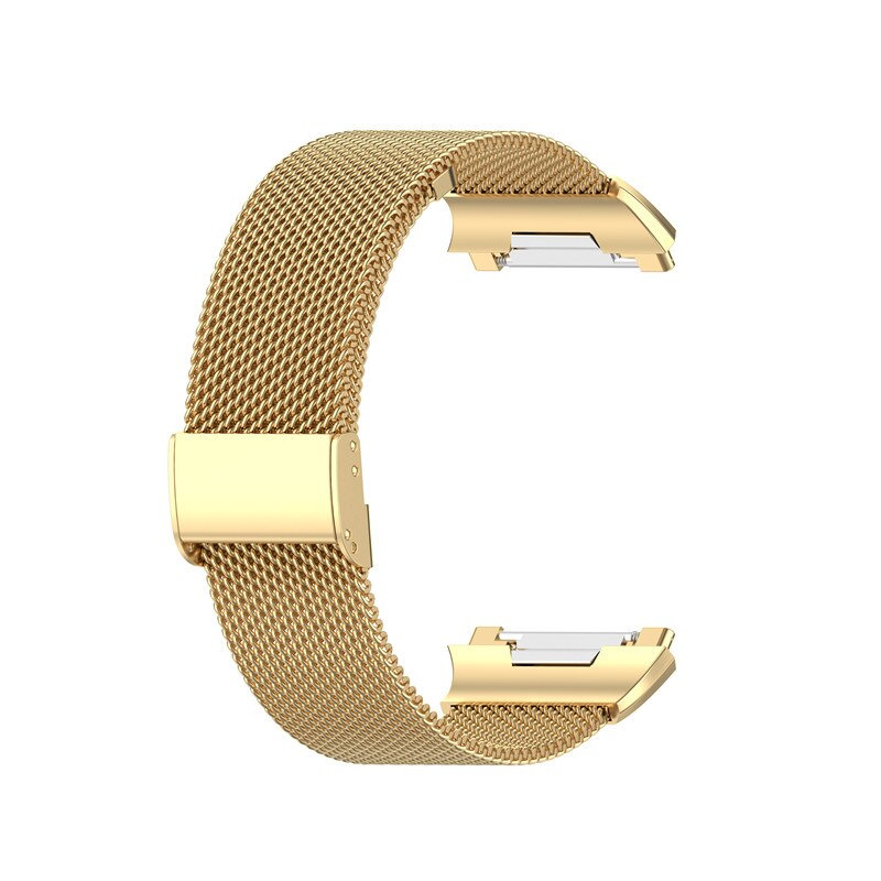 S/L Größe für Fitbit ionic Milanese Split Magnetische Edelstahl Band Smart Uhr Band Zubehör Armband Ersatz Band: Gold / Large