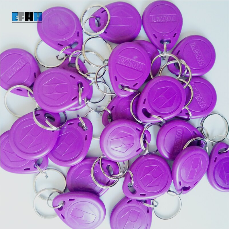 125KHZ TK4100/EM4100 ID Keyfobs RFID Key Tag Read Only Key Ring In Access Control Card