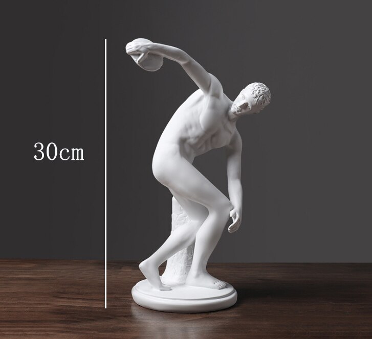 Vier het geschenk van vriendschap decoratieve sculpturen, atleet standbeeld, sport discuswerper relikwieën collectie Griekse kunst standbeeld decoratie geschenk desktop decoratie beeldjes (Color Vier het geschenk van vriendschap decoratieve sculpturen, atleet standbeeld, sport discuswerper relikwieën collectie Griekse kunst standbeeld decoratie geschenk desktop decoratie beeldjes (Color