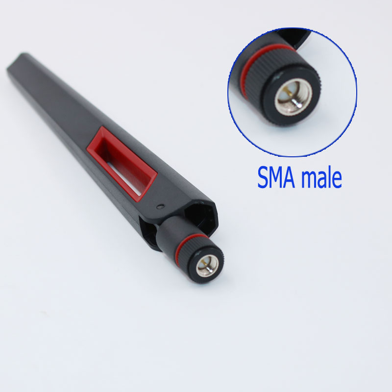 Antenne WIFI universelle 12dbi, 2.4Ghz, 5Ghz, 5.8Ghz, RP, SMA mâle, pour amplificateur, routeur WLAN, Booster de signal: 1pc SMA male