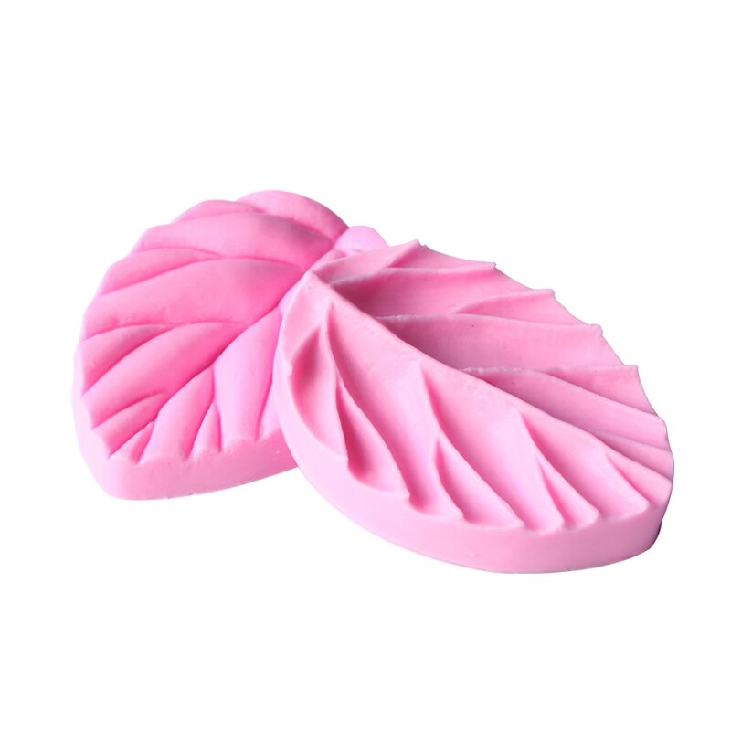 Molde de silicona para fondant de hojas, decoración de boda para cocinar flores en 3D, moldes para manualidades de azúcar, molde para pasteles DIY de hojas: Transparente