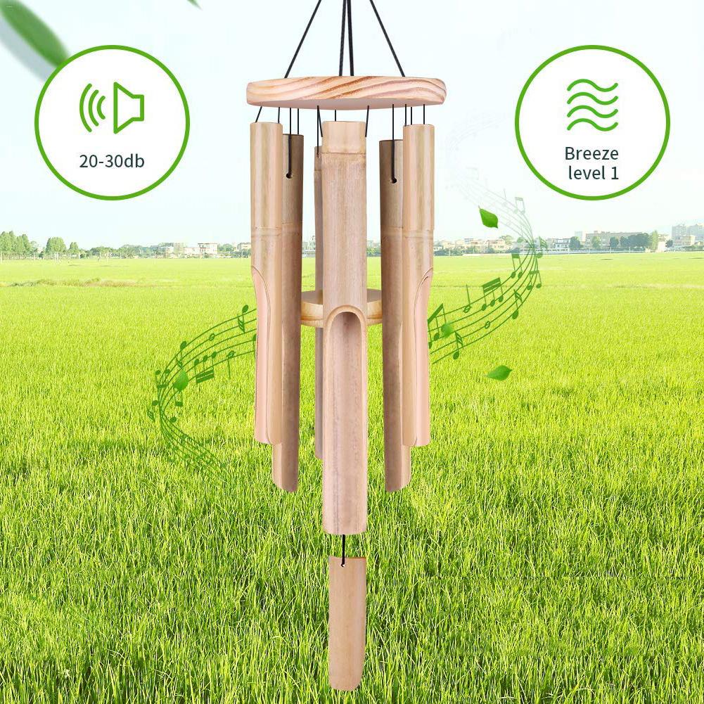 Hand-carved Bamboo Wind Chimes Outdoor Garden Home Wind Chimes Classic Style Is Very Suitable For Friend