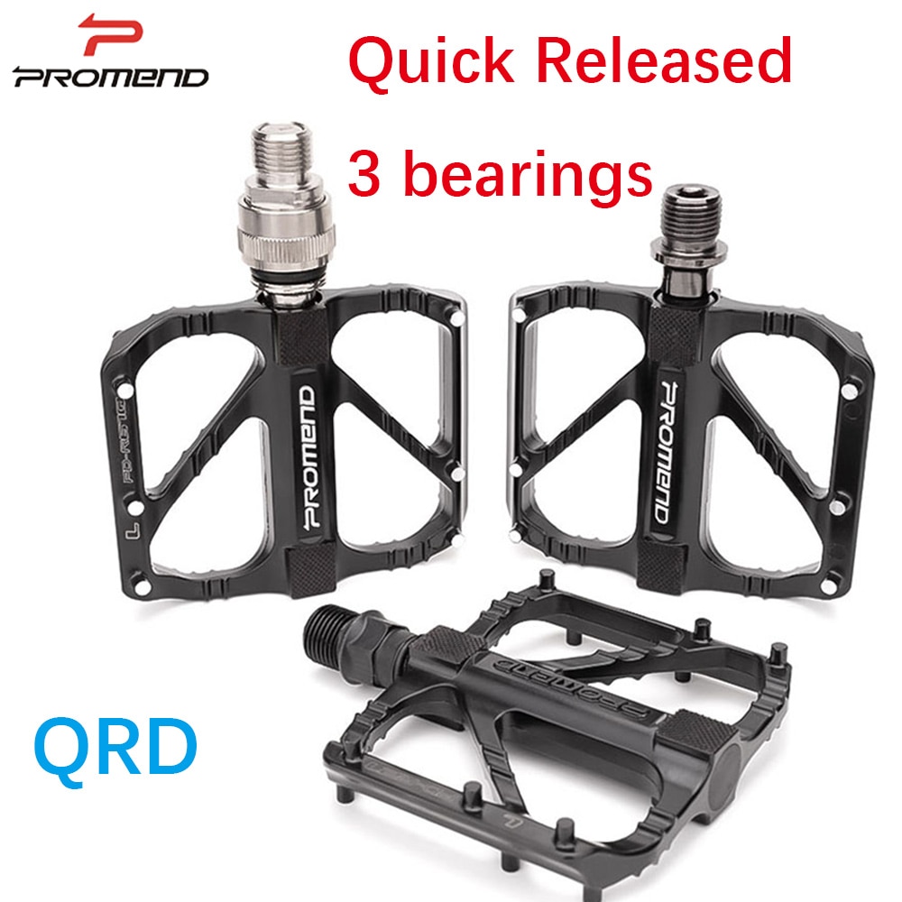 Promend Bike Pedal Quick Release 3 Bearing MTB Pedal Aluminum Metal Body Smooth Lubricate road Bike Pedal R67 wellgo xpedo qrd2