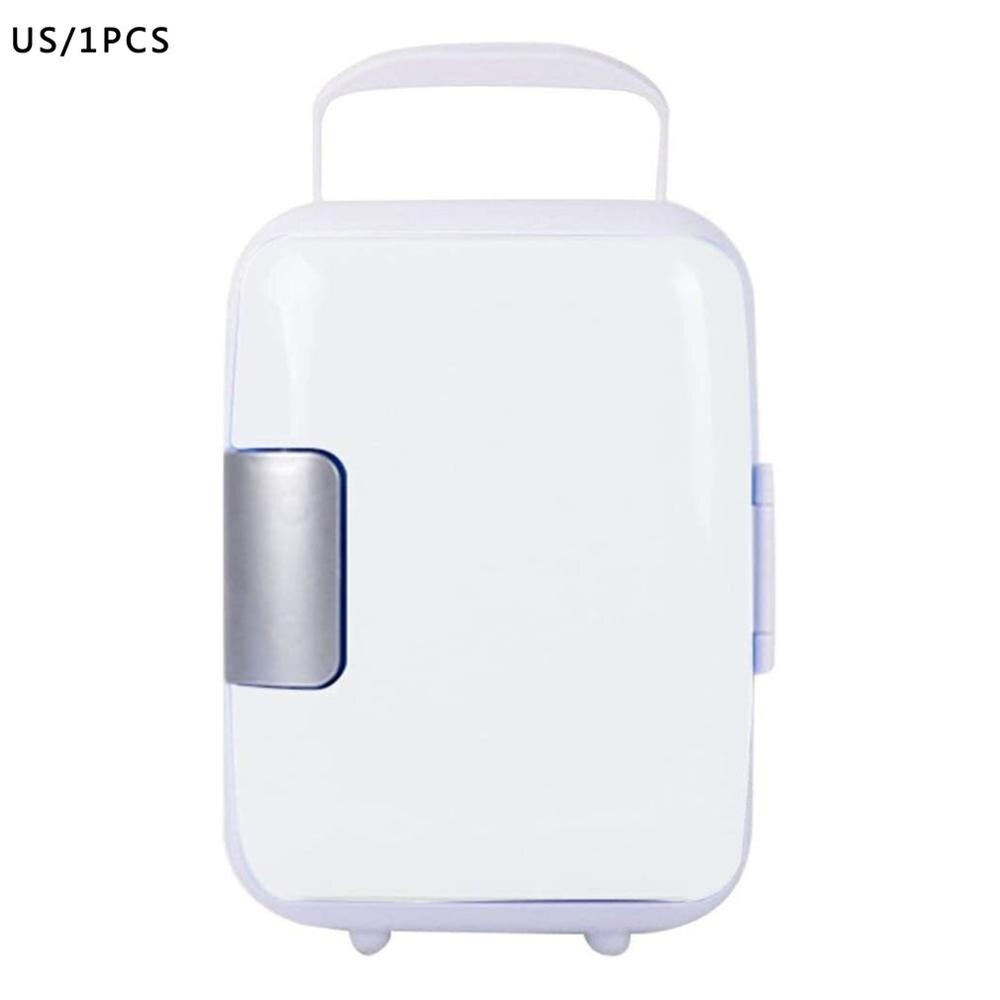 4 Liter Portable Compact Personal Fridge Cools & Heats Great for Bedroom Office Car Dorm Portable Makeup Skincare Fridge: white US