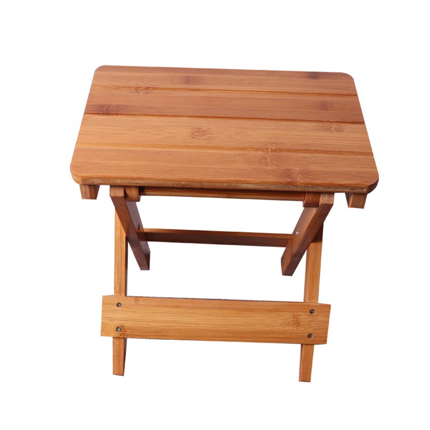 Bamboo Folding Stool for Shaving Shower Foot Rest, Outdoor Fishing Stool Folding Shower Seat, Fully Assembled 31.5cm Height