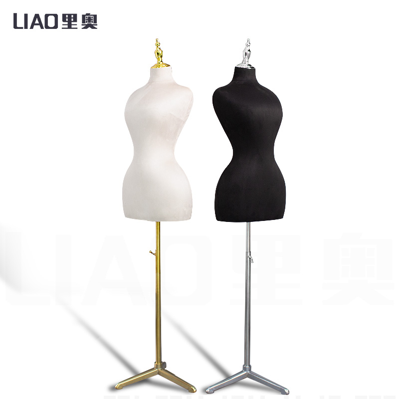 Manequim feminino curvilíneo, quadril grande, metade do corpo superior, feminino, plus size