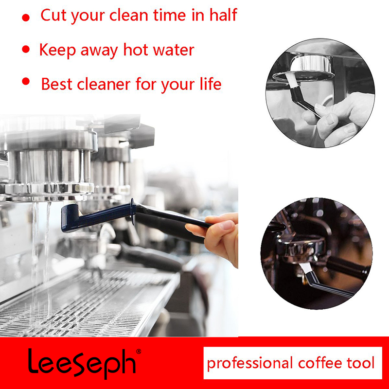 2 In 1 Koffie Reinigingsborstel En Lepel, Espresso Machine Cleaning Tools