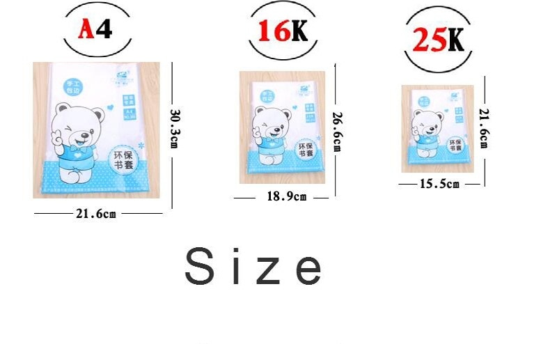 Environmental protection Transparent plastic 16 K Book cover Office School Binding Supplies Student textbook cover