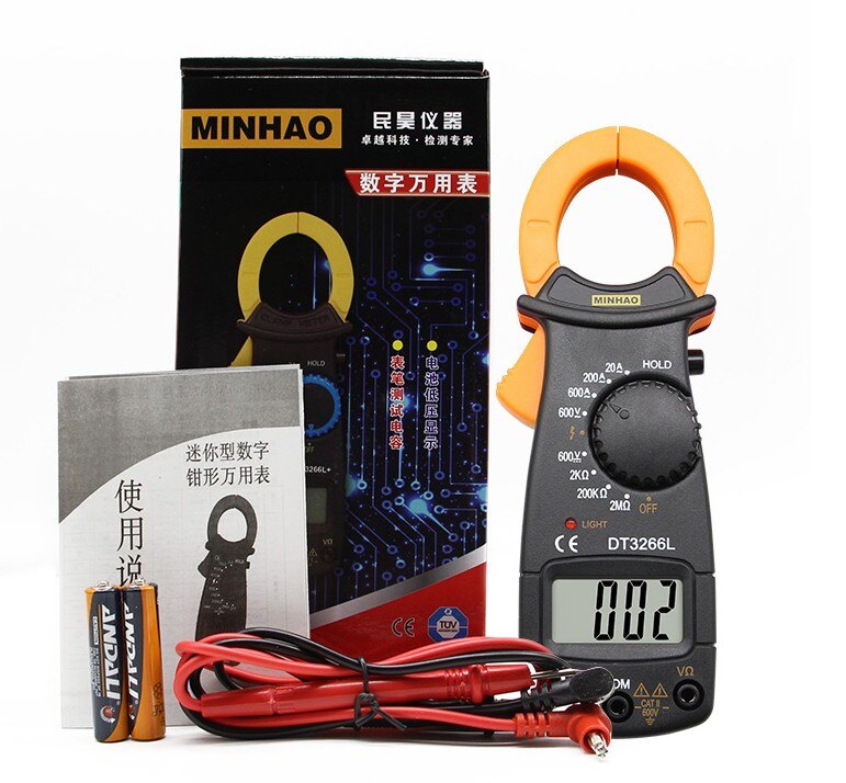 Digital Amper Clamp Meter Multimeter NCV Current Clamp Pincers Voltmeter Ammeter 600A AC/DC Ohm Current Voltage Tester