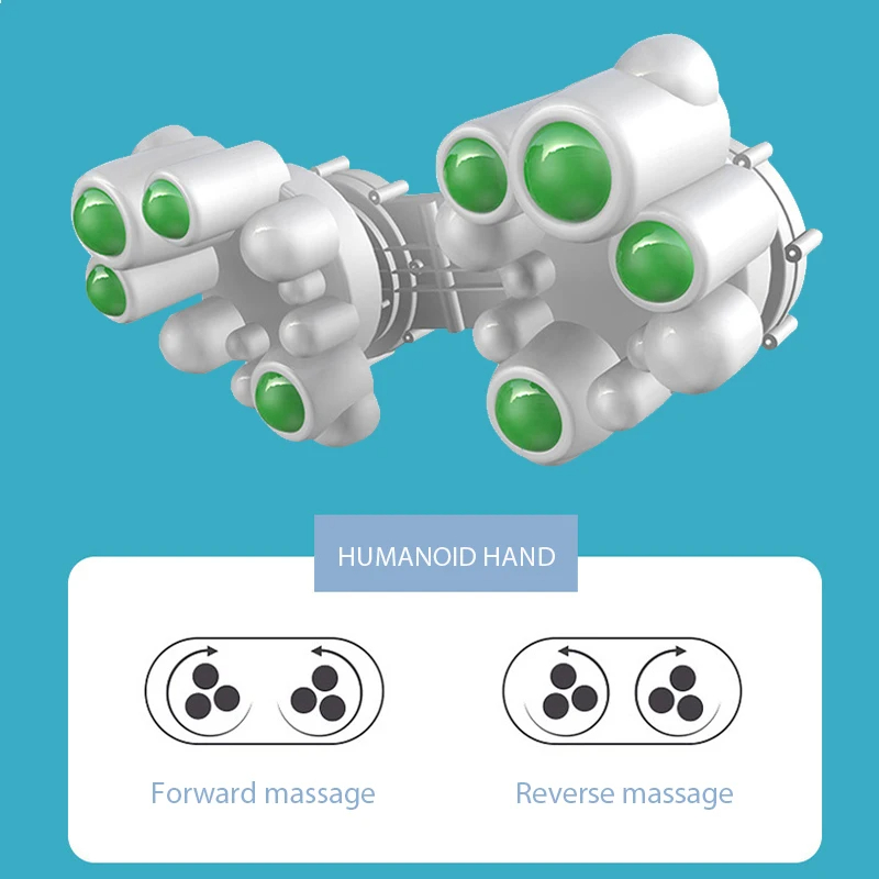 Masajeador multifuncional para cuello y hombros, herramienta para amasar cuello y espalda para el hogar con masaje de compresión ajustable múltiple
