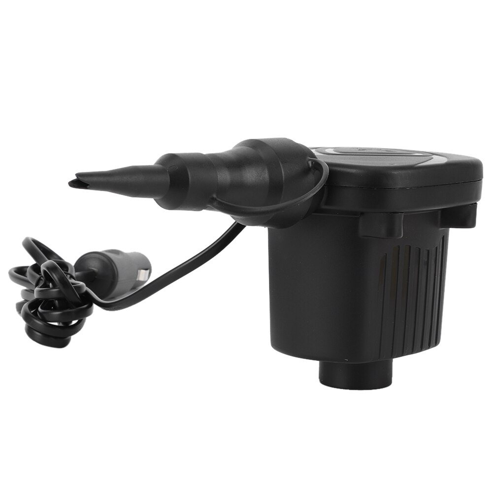 12v biler dc elektrisk luftpumpe udendørs oppustelig båd flydende seng svømmende oppustelig madraspumpe med 2 dyser