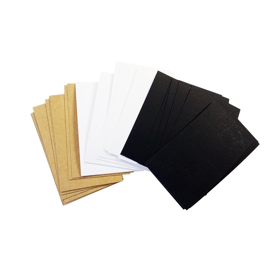 100 Pcs/lot White Black Kraft Paper Card Message Memo Wedding Party Thank You Cards Label Bookmarks Blank Kraft Name Card