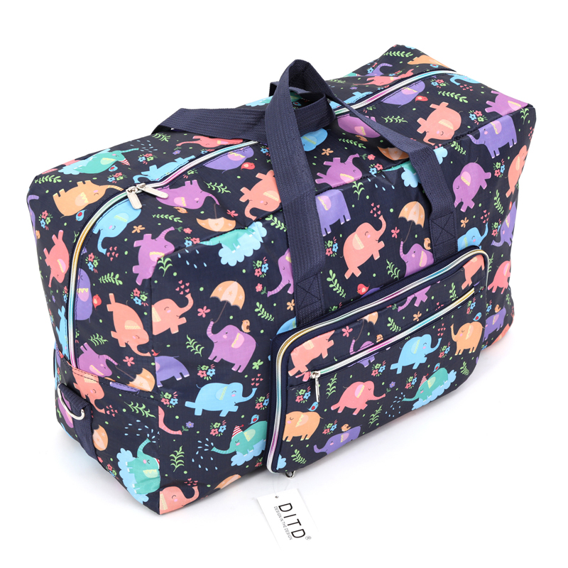 ANAWISHARE Women Travel Bags Large Capacity Folding Luggage Travel Handbags Duffle Bag Nylon Waterproof Storage Bag Travel Bag: 12