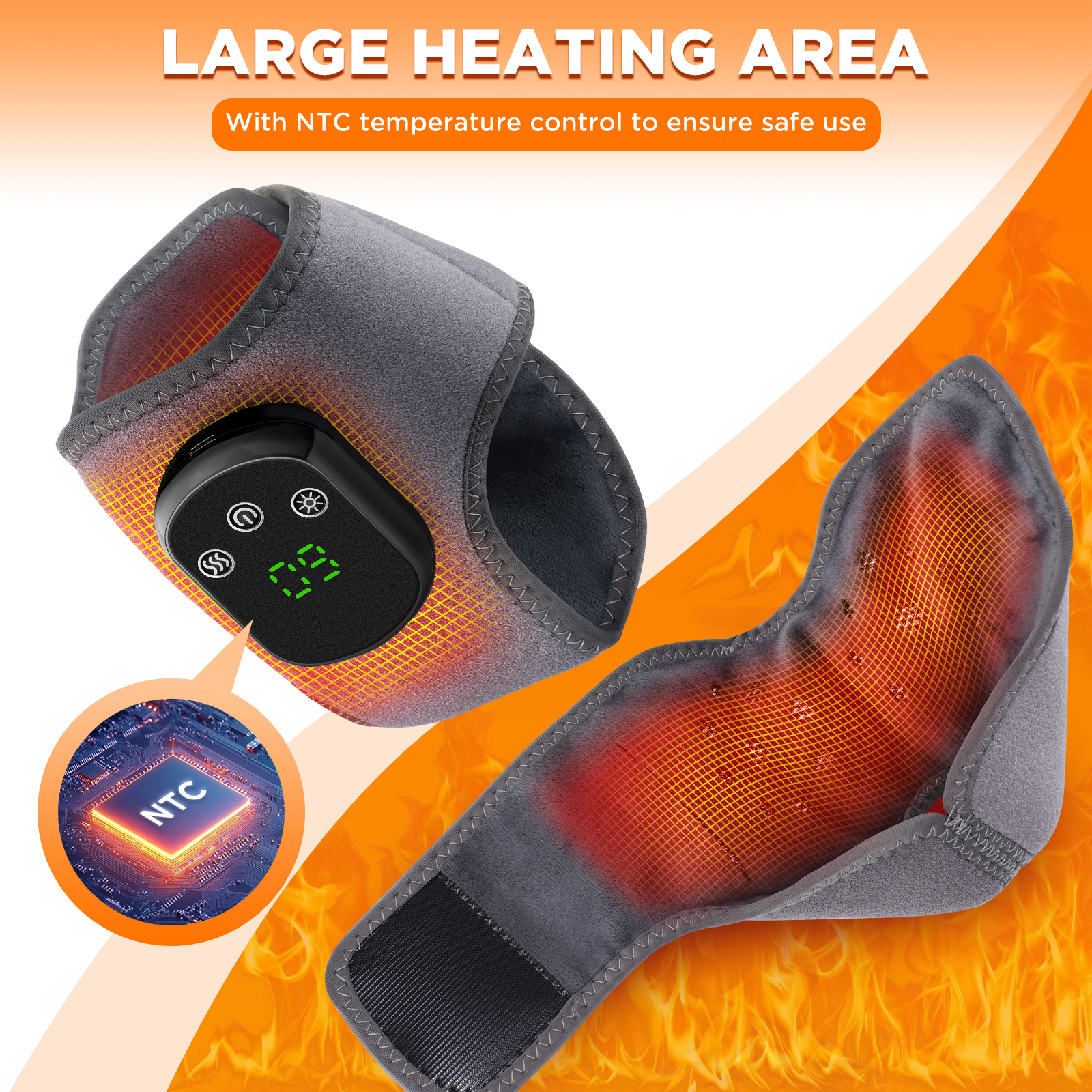 Electric Heating & Vibration Ankle Massager for Relieve Discomfort Heated Mssage Pad