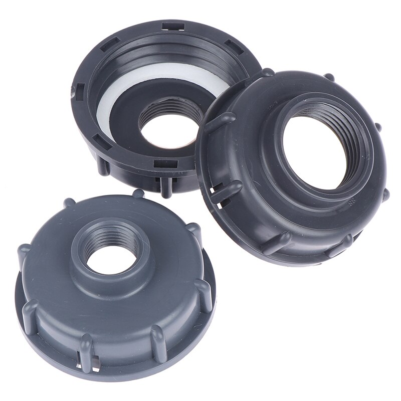 Durable Ibc Tank Fittings S60X6 Coarse Threaded Cap 60Mm Female Thread To 1/2 ", 3/4", 1 "Adapter Connector Deep Gray