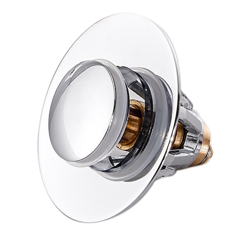Washbasin Plug,Universal Push-In Bounce Core Sink Spring Drain Plug For Washbasins Kitchen Bathroom,Drain Hole 37Mm