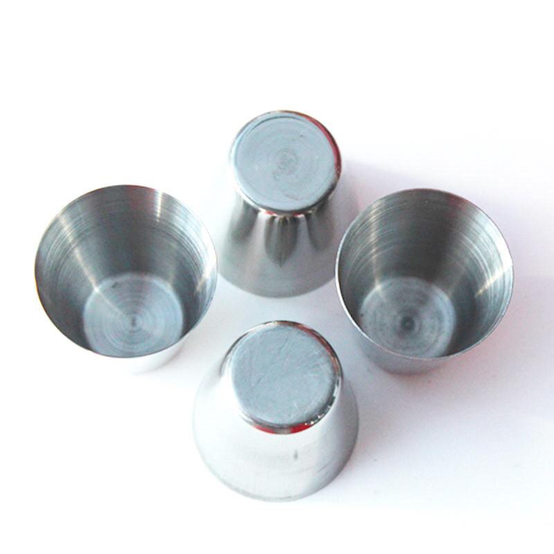 4pcs/set Polished Mini 30ml Stainless Steel Wine Drinking Shot Glasses Barware Cup With Zipper Cup Sleeve