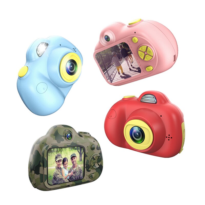 Cámaras de juguete para niños SLR y cámara Digital de dos tomas Rosa Azul Rojo camuflaje Mini niños Cámara niños juguetes educativos