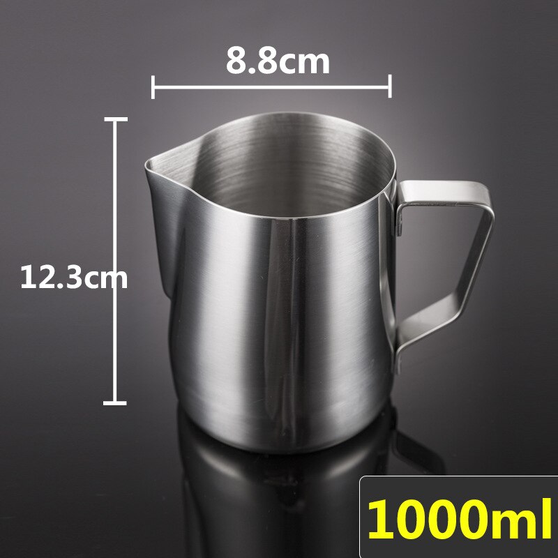 Rvs Opschuimen Werper Pull Bloem Cup Melk Opschuimen Jug Espresso Koffie Pitcher Barista Craft Koffie Latte Melk Mokken: 1000ml No Scale mark