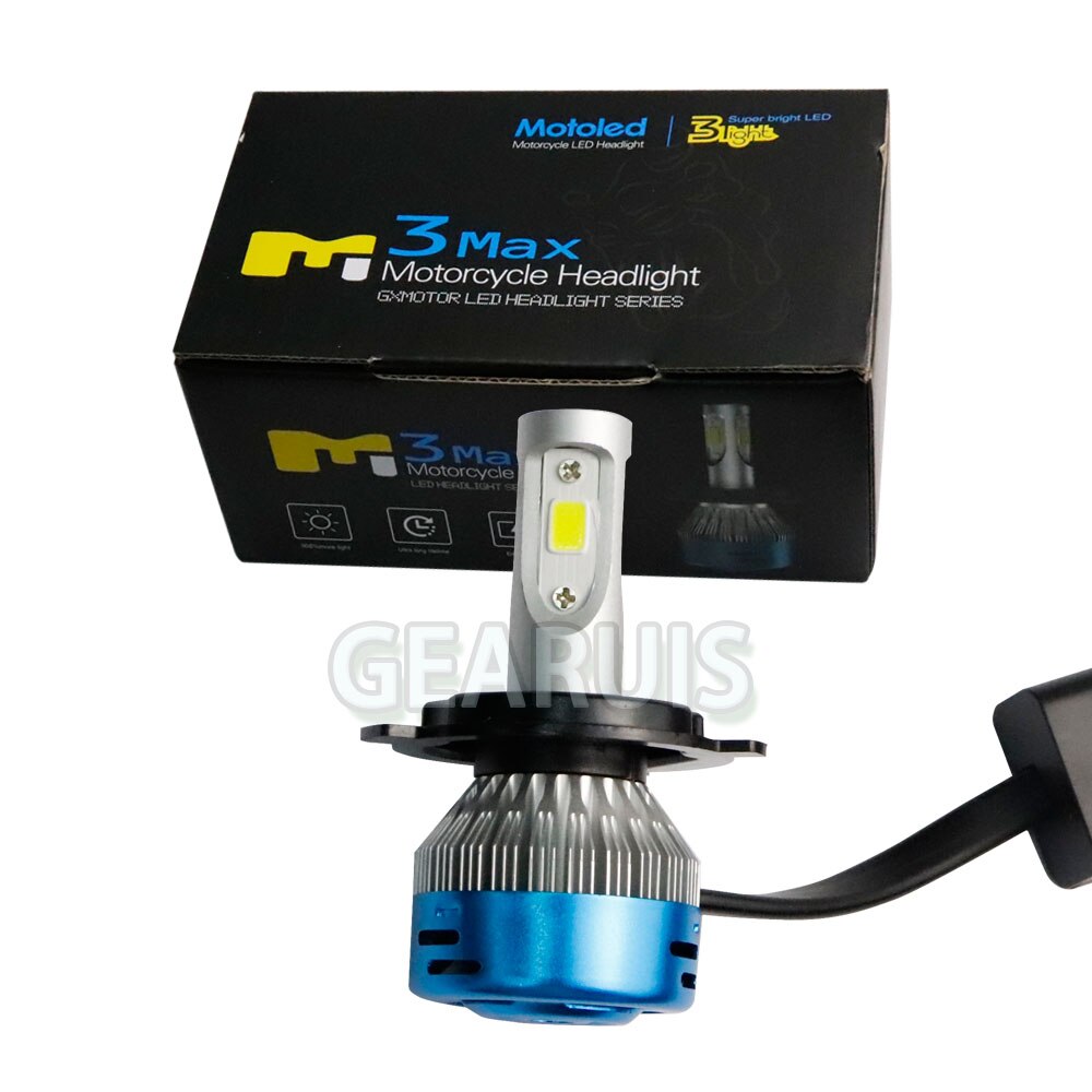 1 Set Motorfiets LED Koplamp H4 LED Lamp 3 COB Chips LED H4 HS1 PH7 H6 BA20D Lamp 40 W 4000Lm Super Bright AC DC 12-80 V