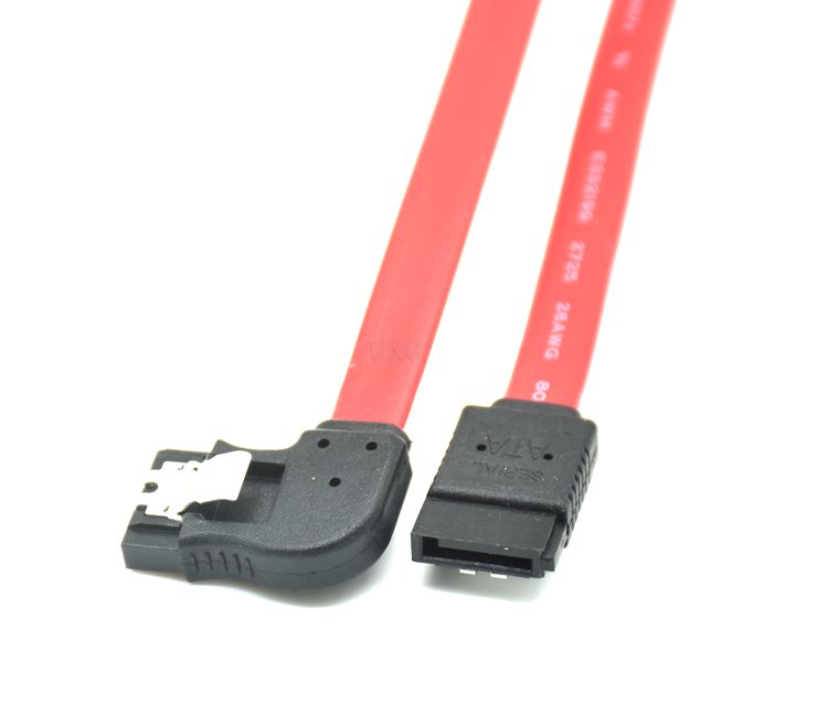 Prosty kąt lewego prawego boku 6 Gb/s SATA3 szeregowy kabel danych ATA z zatrzaskiem robić komputera SATA 3.0 SATAIII 6Gbps dysk twardy/SSD: BIAŁY