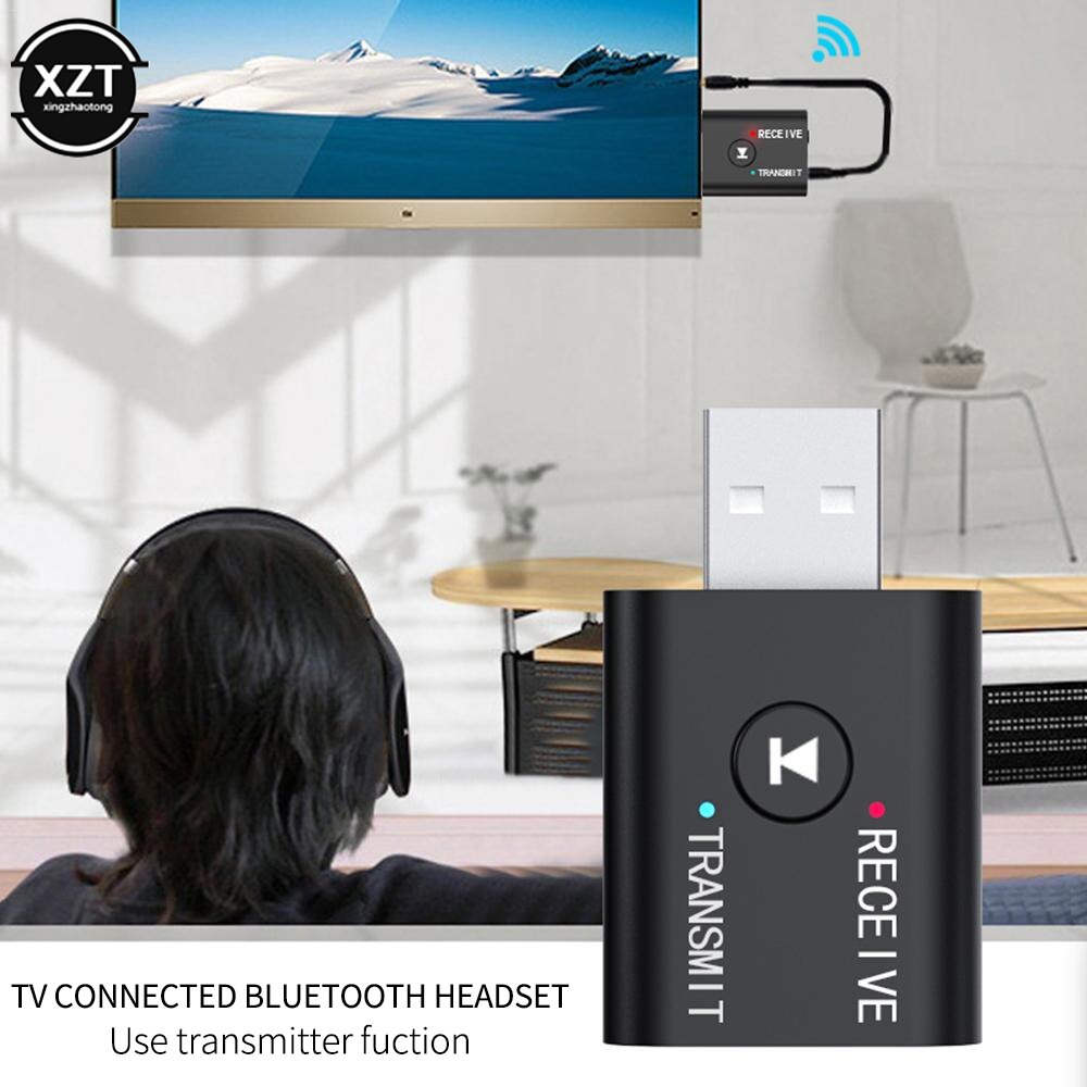 Draadloze Bluetooth 5.0 Audio Ontvanger Zender 2 In 1 Mini Stereo Edr Dongle Adapter Aux Rca Usb 3.5Mm Jack voor Tv Pc Auto Kit