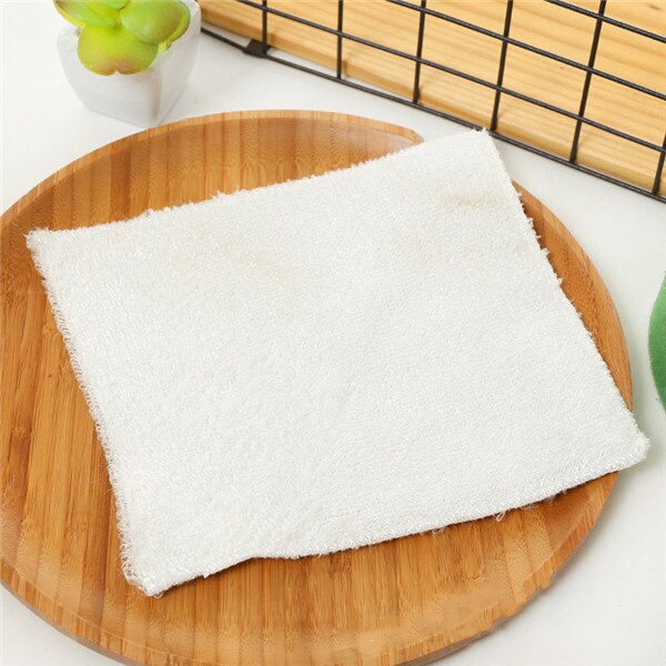 3 szt. bambus szmata mycia szmaty robić kuchni sprzątanie szorowania Podkładka danie tkanina bambusa myjka ręcznik bambusa serwetki 18*23 cm: biały