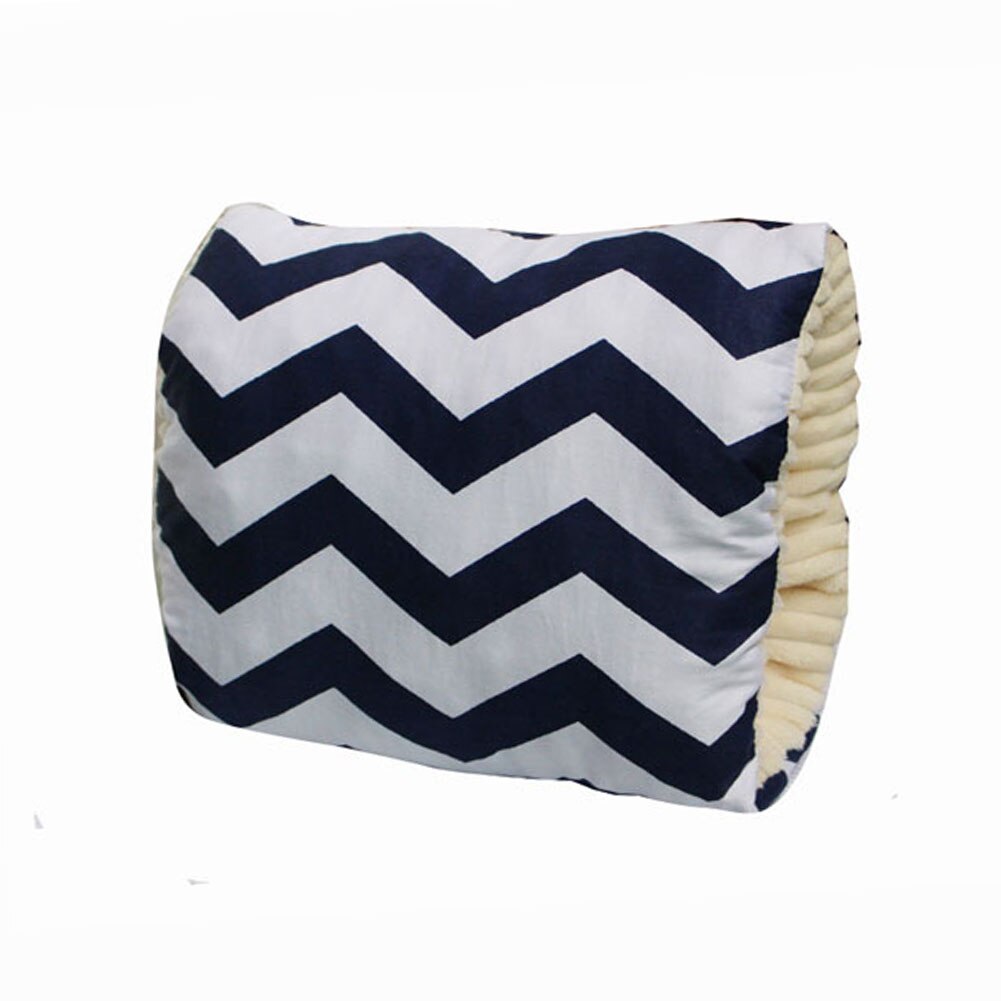 Arm Cusion Cotton Blend Protect Mom Breastfeeding Pillow Thicken Nursing Baby Portable Support Newborn Slides On Soft: Navy Blue Stripes