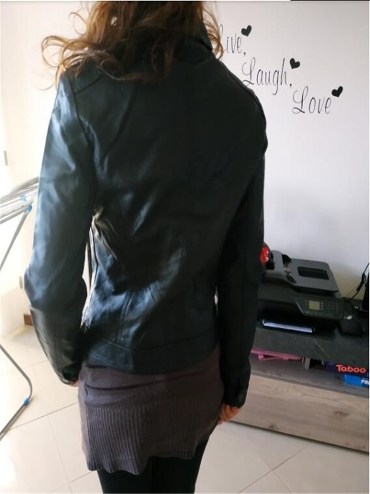 Veste en cuir PU femme femme, européenne, Pimkie nettoyage simple en cuir PU