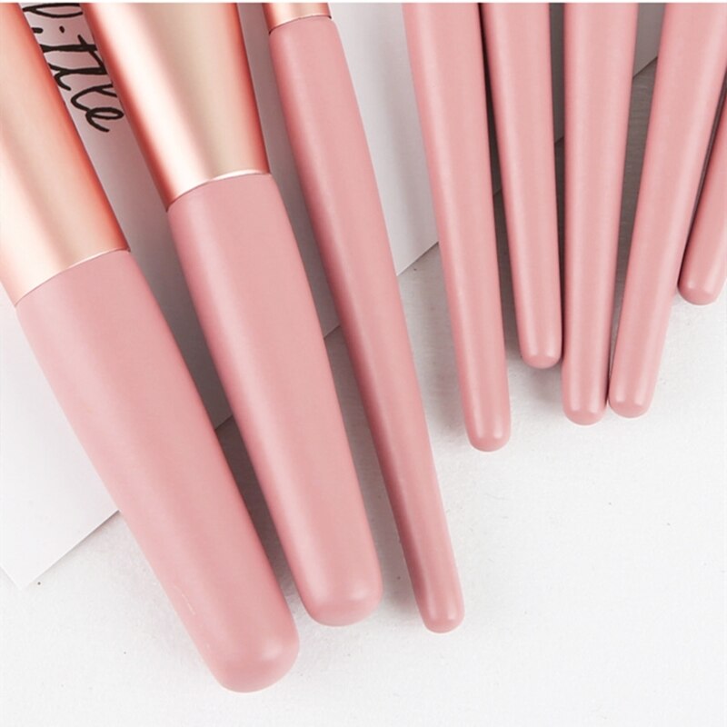 brochas maquillaje set 8 piezas kit de brocha de maquillaje de viaje de pelo sintético suave rosa cosmético multifunción herramientas brochas de maquillaje