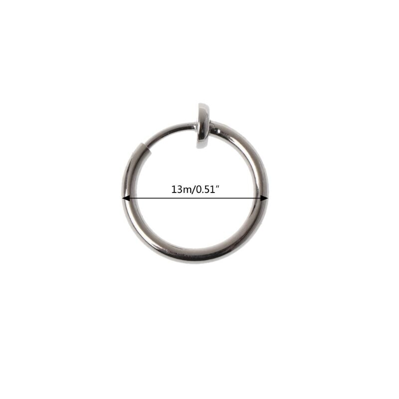 10Pcs Sliver No Ear-hole DIY Clip On Circle Hoop Earrings For Jewelry Making PXPB