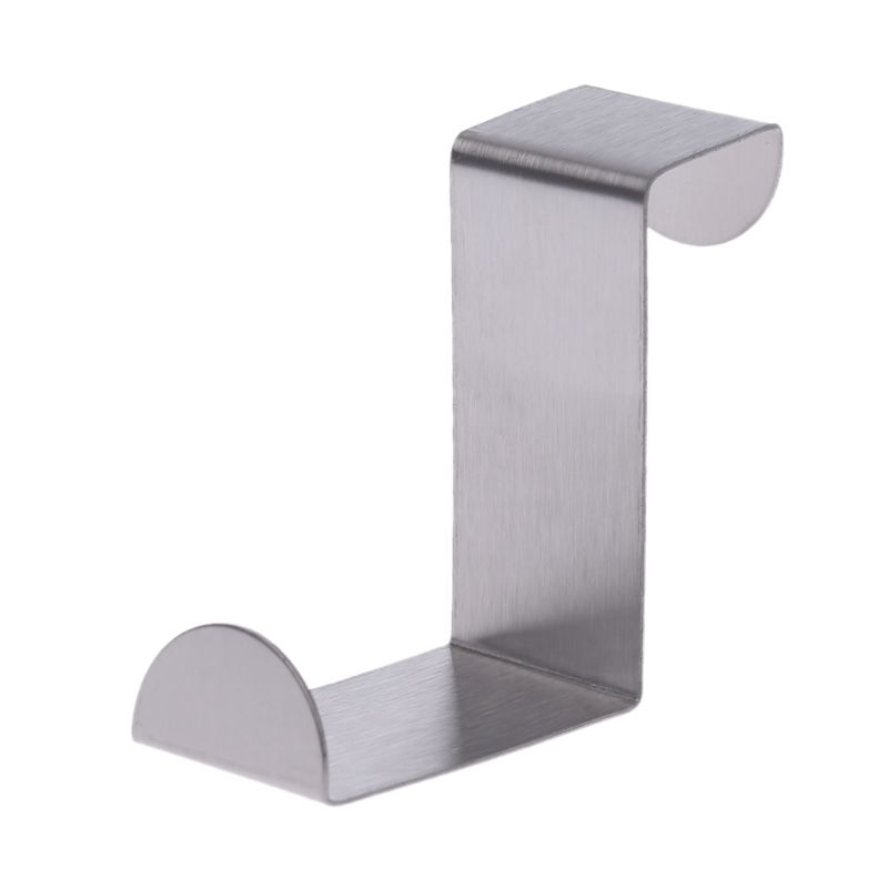 Stainless Steel Over Door Hook Kitchen Cupboard Drawer Cabinet Clothes Holder Organizer: -02