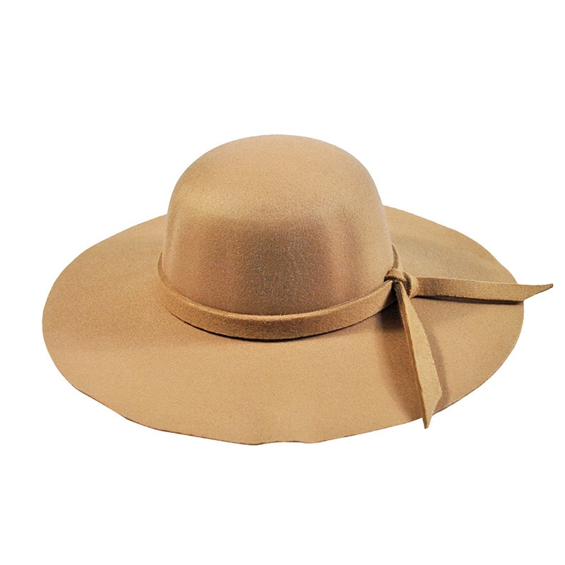 ¡Novedad! Sombrero Pillbox YIFEI, bombín Fedora sombrero de fieltro de ala ancha para mujer, gorra con lazo flexible para el sol, sombrero grande para mujer, 10 colores para exteriores