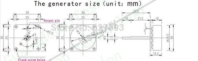 3V-24v 12v mini 3-phase alternator generator Wind turbines Hand generator dynam 5v 9v 19v