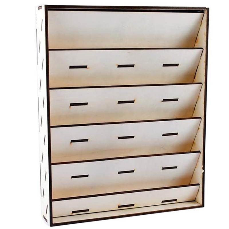 Wooden Paint Rack Stand Pigment Organizer Holder Ink Bottle Stand Acrylic Paints Storage Rack for Airbrush