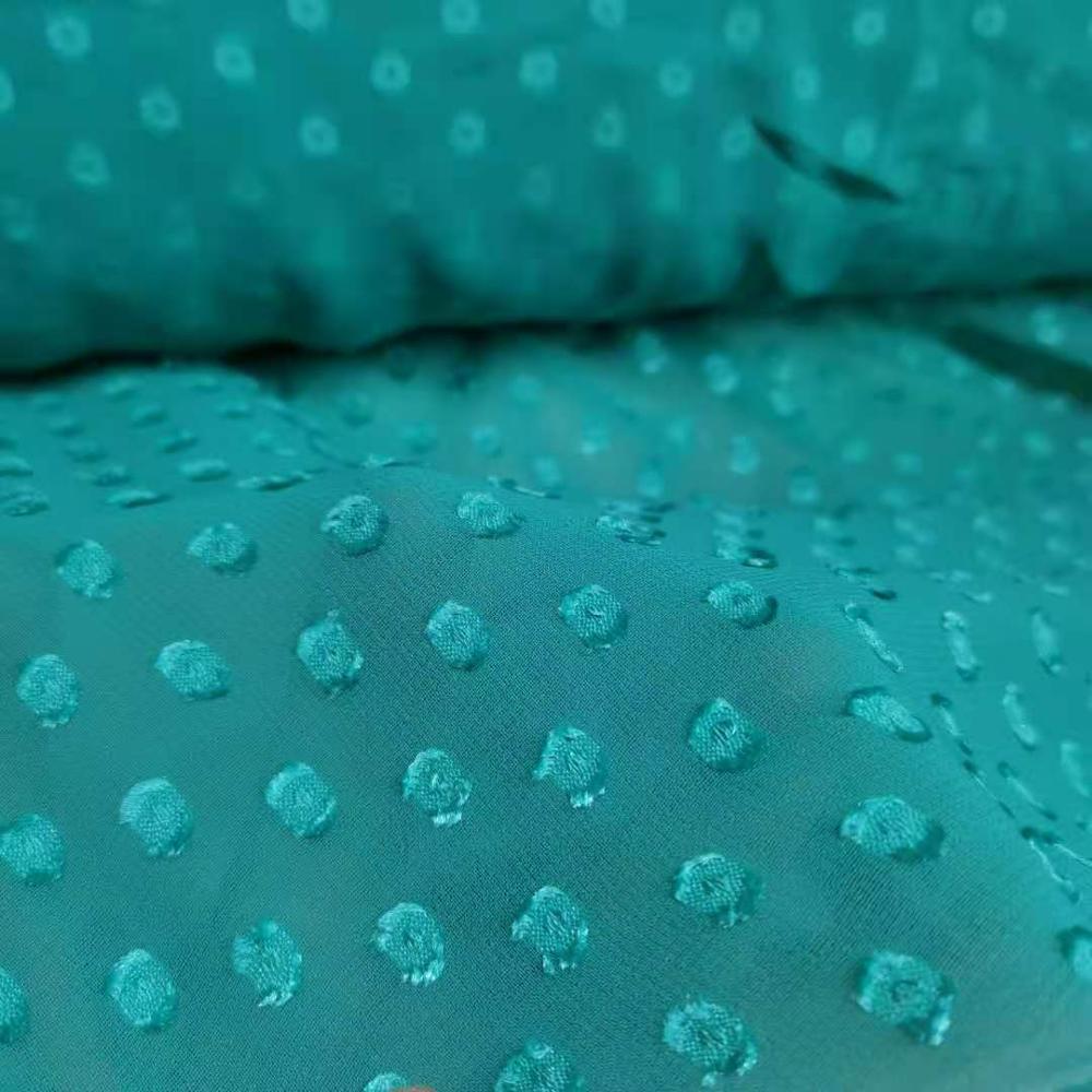 Tela de vestido Swissdot de gasa suave, Material ligero, transpirable, artesanal: 3 blue-green