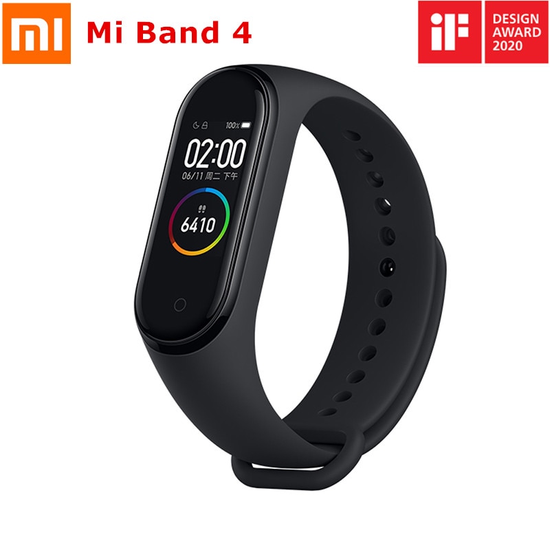 Xiaomi – bracelet connecté Mi Band 4, avec écran tactile AMOLED, capteur d'activité physique avec suivi du rythme cardiaque, Original
