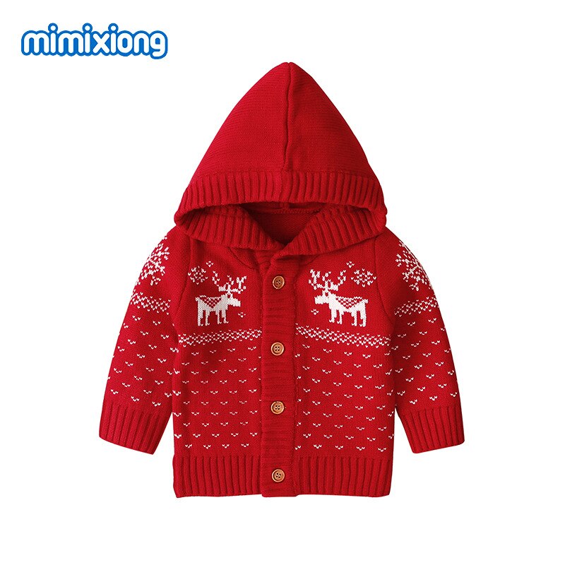 Knit Baby Sweater Winter Infant Newborn Cardigan Sweaters For Toddler Boys Hooded Jackets Button Up Autumn Baby Girls Coat