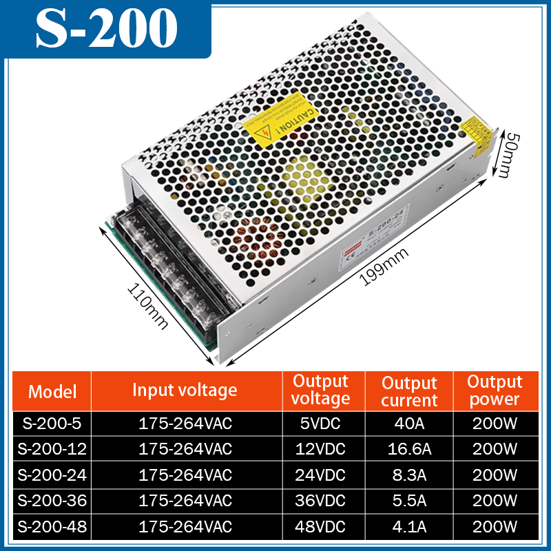 Switching Power Supply 220V AC to 24V/12V/36V DC 30A 1000W High Current Converter with Silent Cooling: Yellow / AU