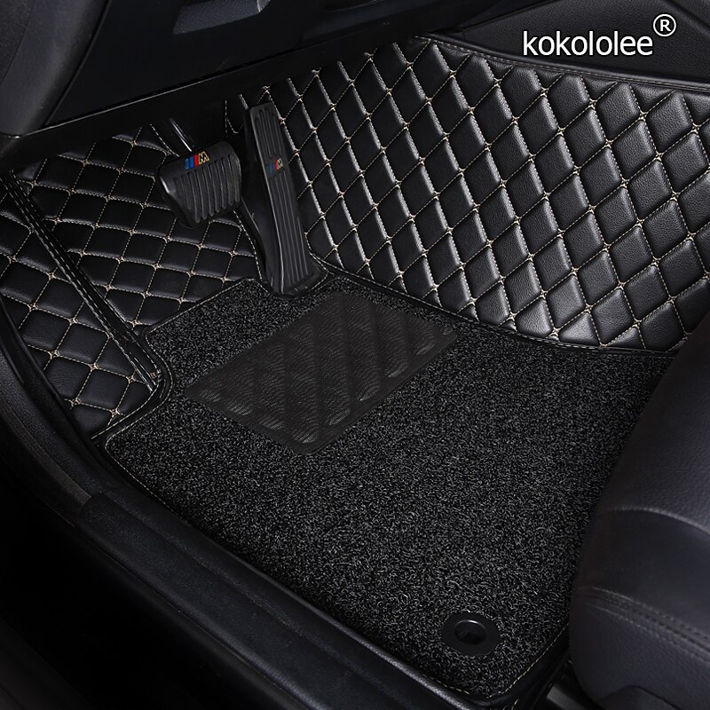 Kokololee anpassade bilgolvmattor för mitsubishi outlander pajero grandis asx pajero sport lancer galant lancer-ex fotmattor
