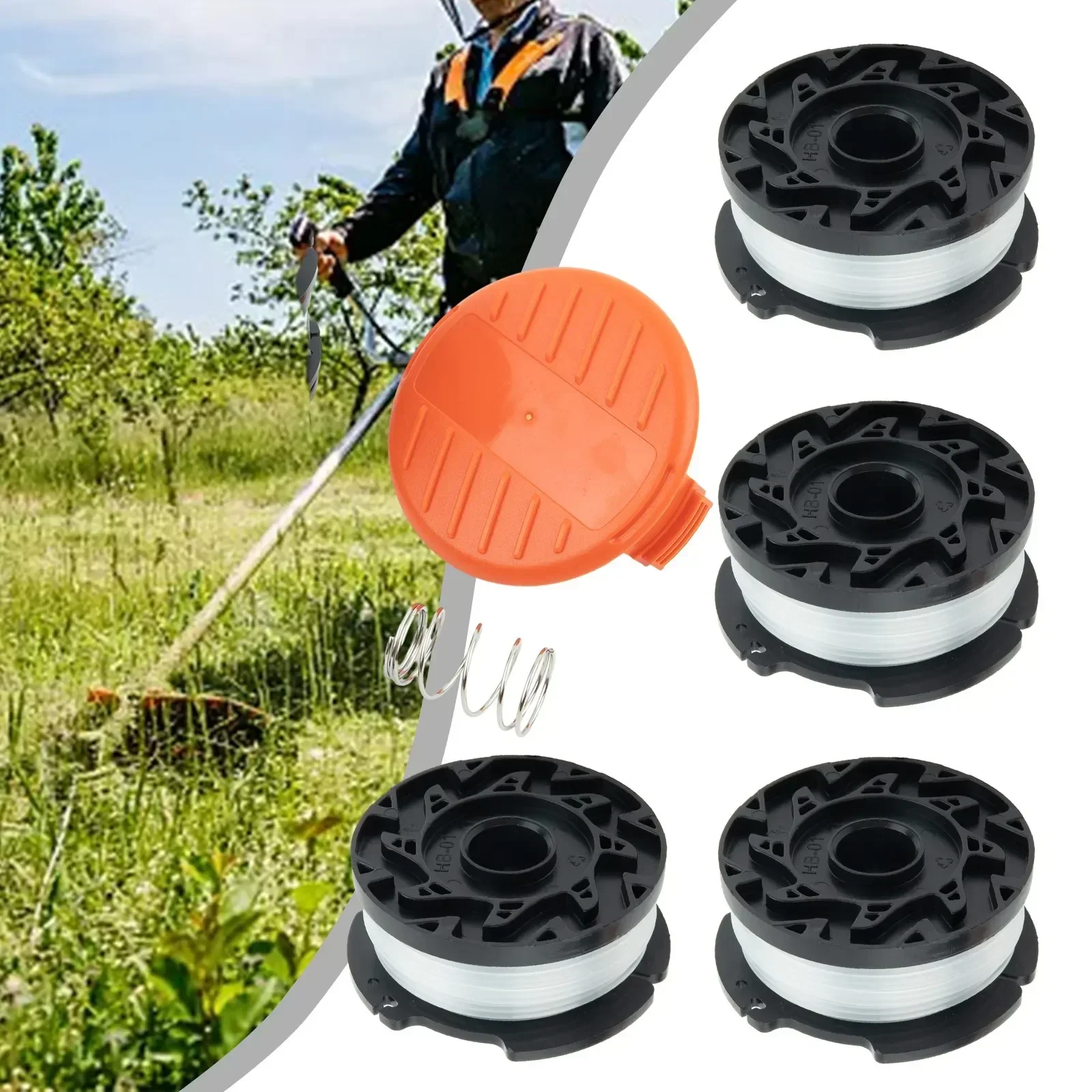 Grass Trimmer Spool For Black & Decker Grass Trimmer Cap AF100 GL280 GL301 GL425 GL430 GL545 GL555 GLC13 GLC2500 GL4525 GL5028