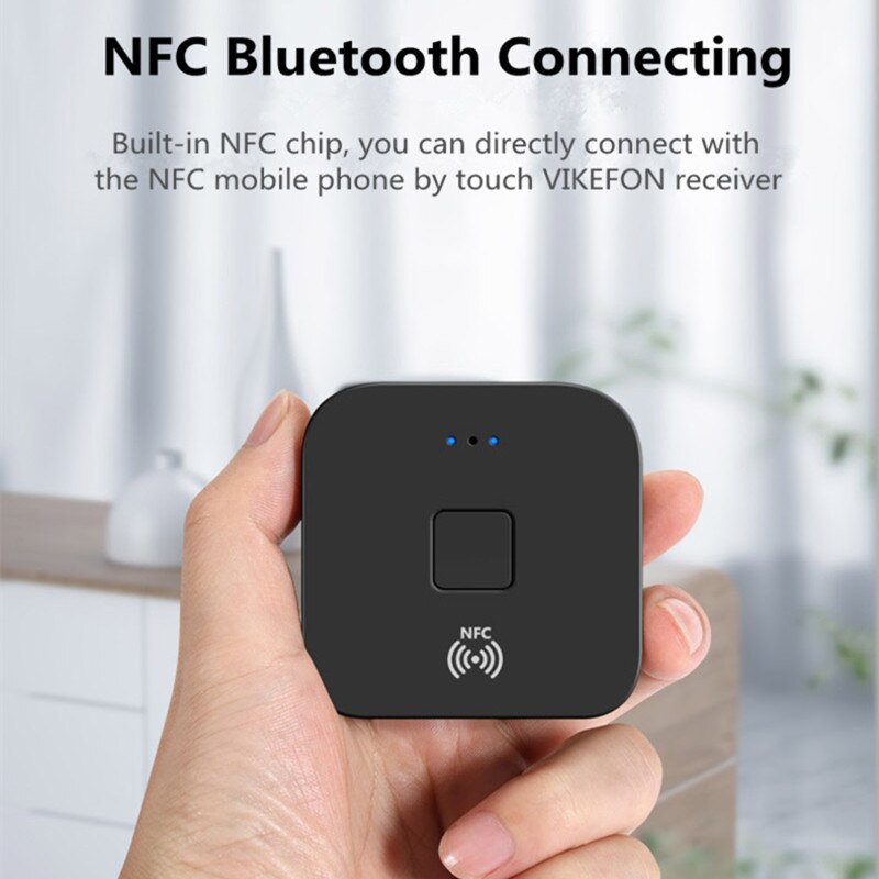 NFC Auto AUX Bluetooth 5,0 Auto Bausatz RCA Empfänger 3,5mm Jack Bluetooth Auto-freisprecheinrichtung A2DP Stereo Audio- kabellos Adapter Auto AUF