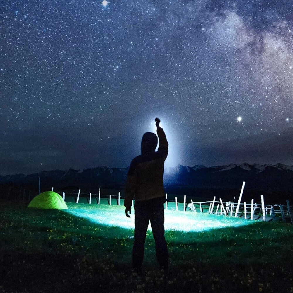 NEXTOOL 6-in-1 1000lm Dual-licht Zoomable Alarm Taschenlampe USB-C Wiederaufladbare Handy, Mobiltelefon Energie Bank Magnetische Camping arbeit