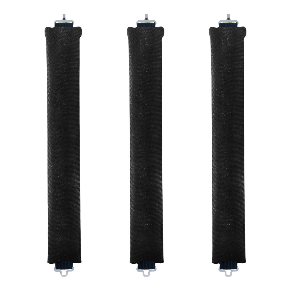 Big Wave Lazy Heatless Curling Rod Plush Head Hair Curler Wave Form Curl Rod Sponge Curling Bouncy Curling Hair Hair Rollers: black